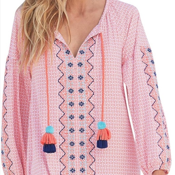 Cabana Life St. Barts coverluxe Tassel Tunic with 50 SPF Fabric - Picture 2 of 2